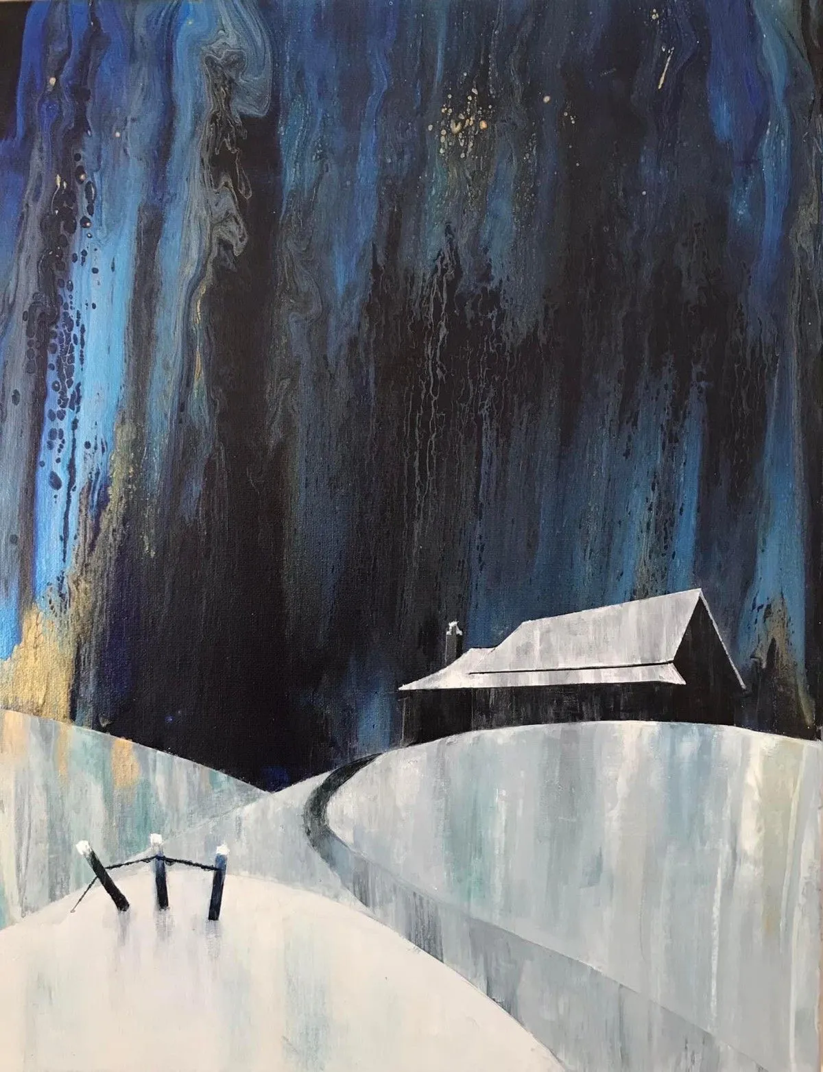 Nuit sans lune à Saint Prosper, artwork by Claire Lafrance