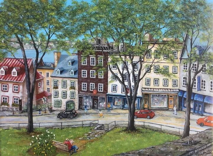 La ville s'anime..., artwork by Michel Cantin