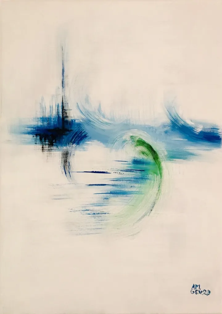 Boot im Meer, œuvre de Anette Maeding