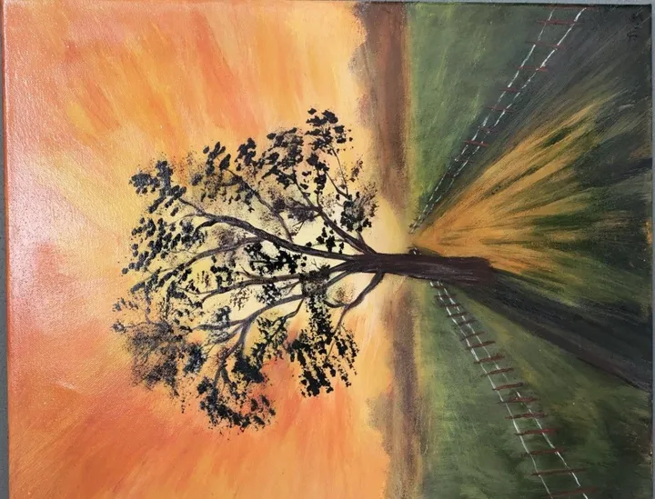 soleil couchant, artwork by Alexandra Guillon