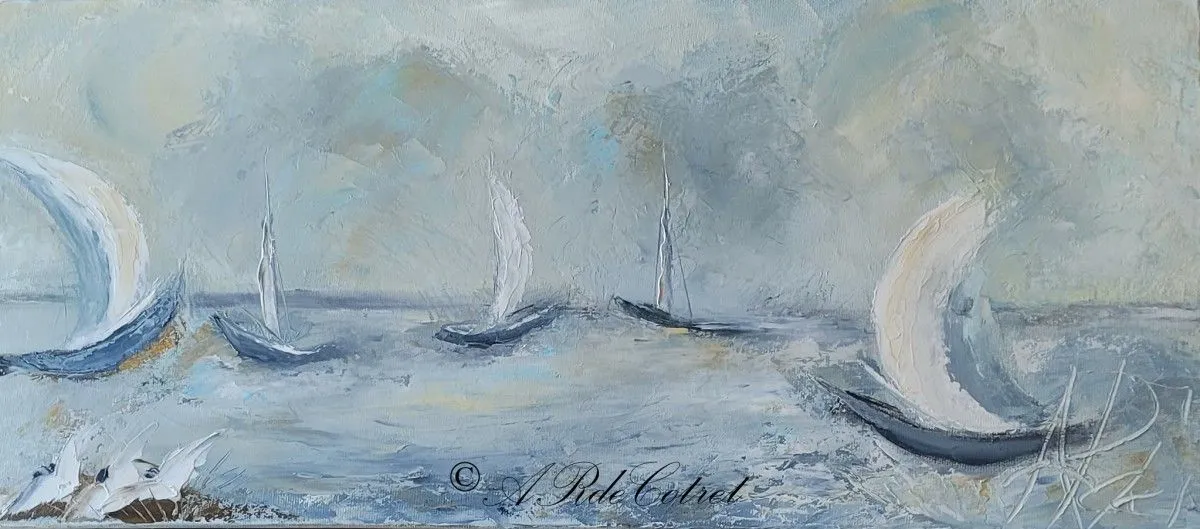 Les voiliers, artwork by Anne René de Cotret