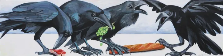 "First comes the feeding, then comes morality" III (B.Brecht), artwork by Violeta Vollmer