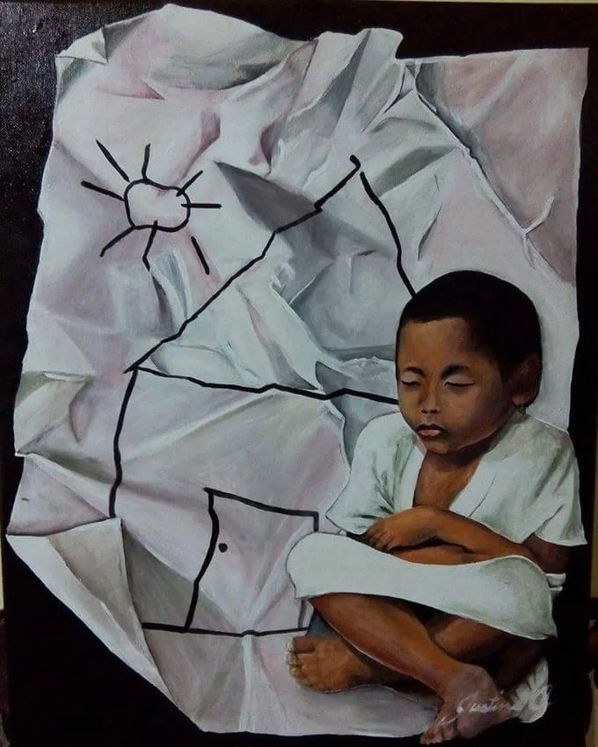 GUSOT "crumpled", artwork by Justine Olivarez