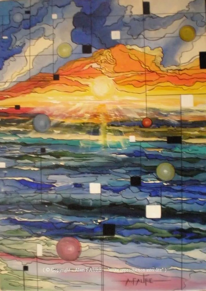 ADAGIO SOLEIL COUCHANT, artwork by Alain FAURE