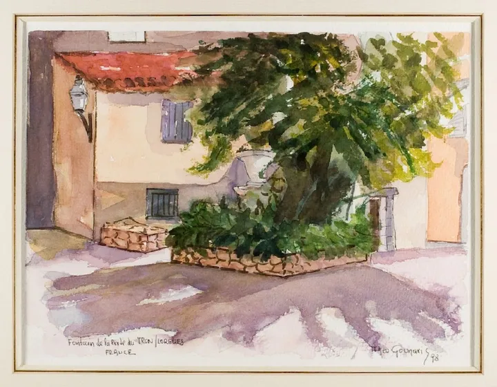 Fontain de la port du Tron (Lorgues France), artwork by Theo Gounaris