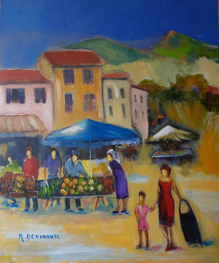 LE MARCHE, œuvre de Michèle DEVINANTE
