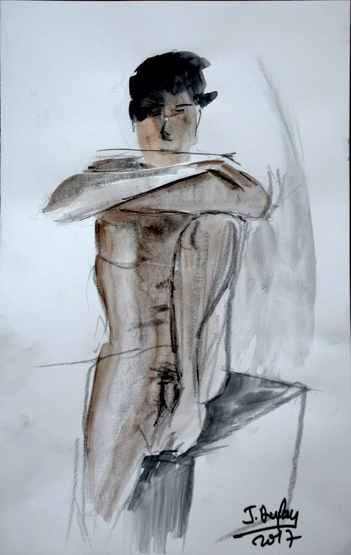 Nu masculin, artwork by Jérôme Dufay