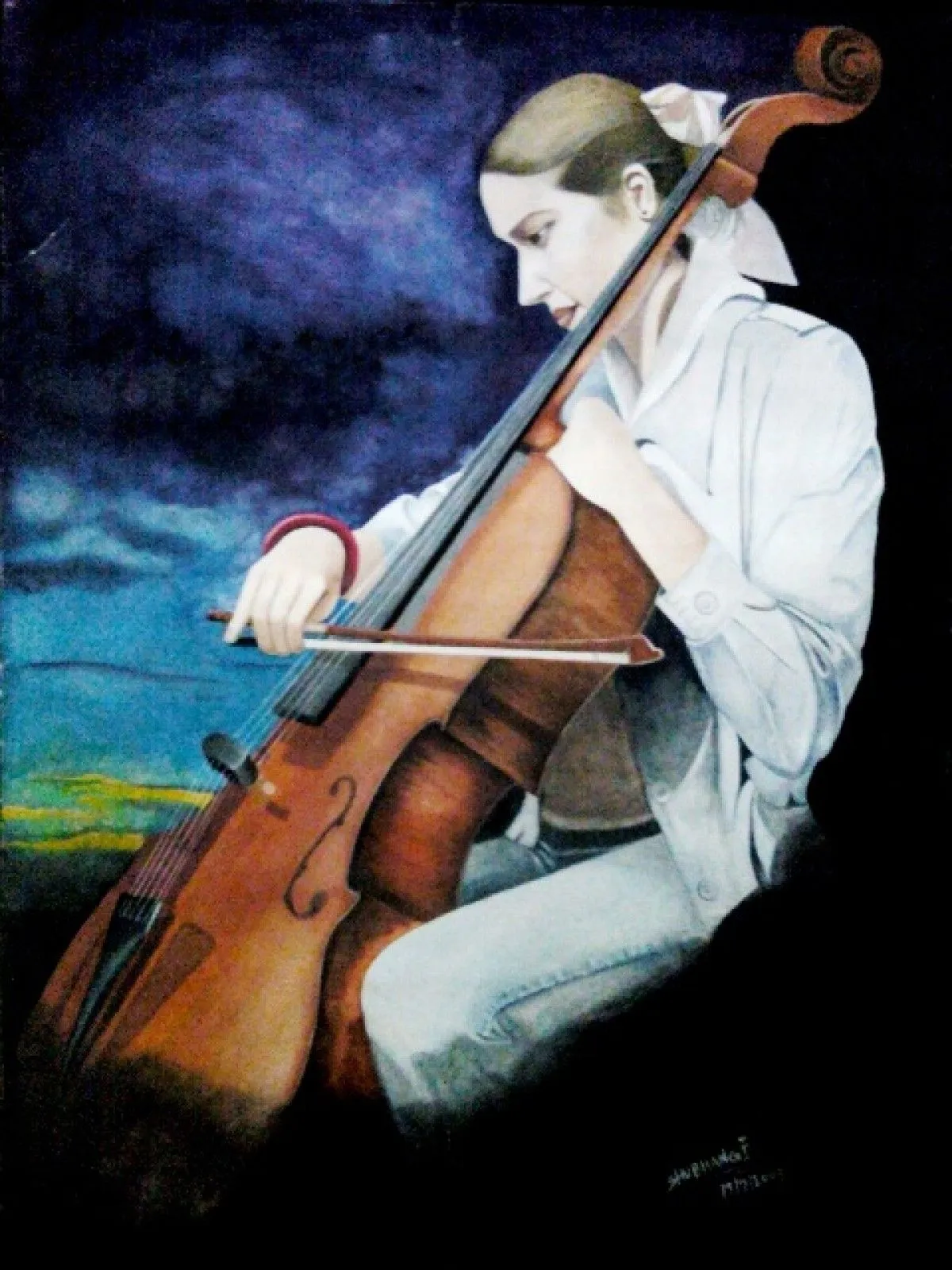 violin, œuvre de Shubhangi Telang