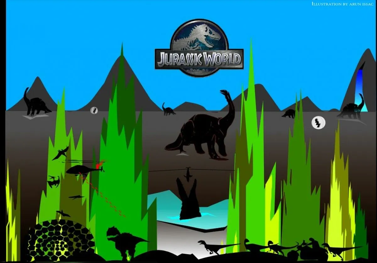 JURASSIC WORLD ILLUSTRATION, œuvre de Arun Abishai