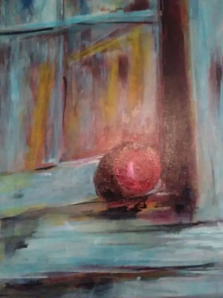 "SUR LE REBORD", œuvre de Renée MARCINEK