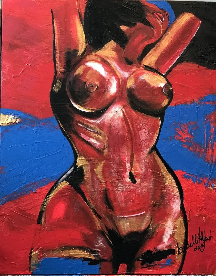 Red hot and blue, artwork by IsaBelle Thibert