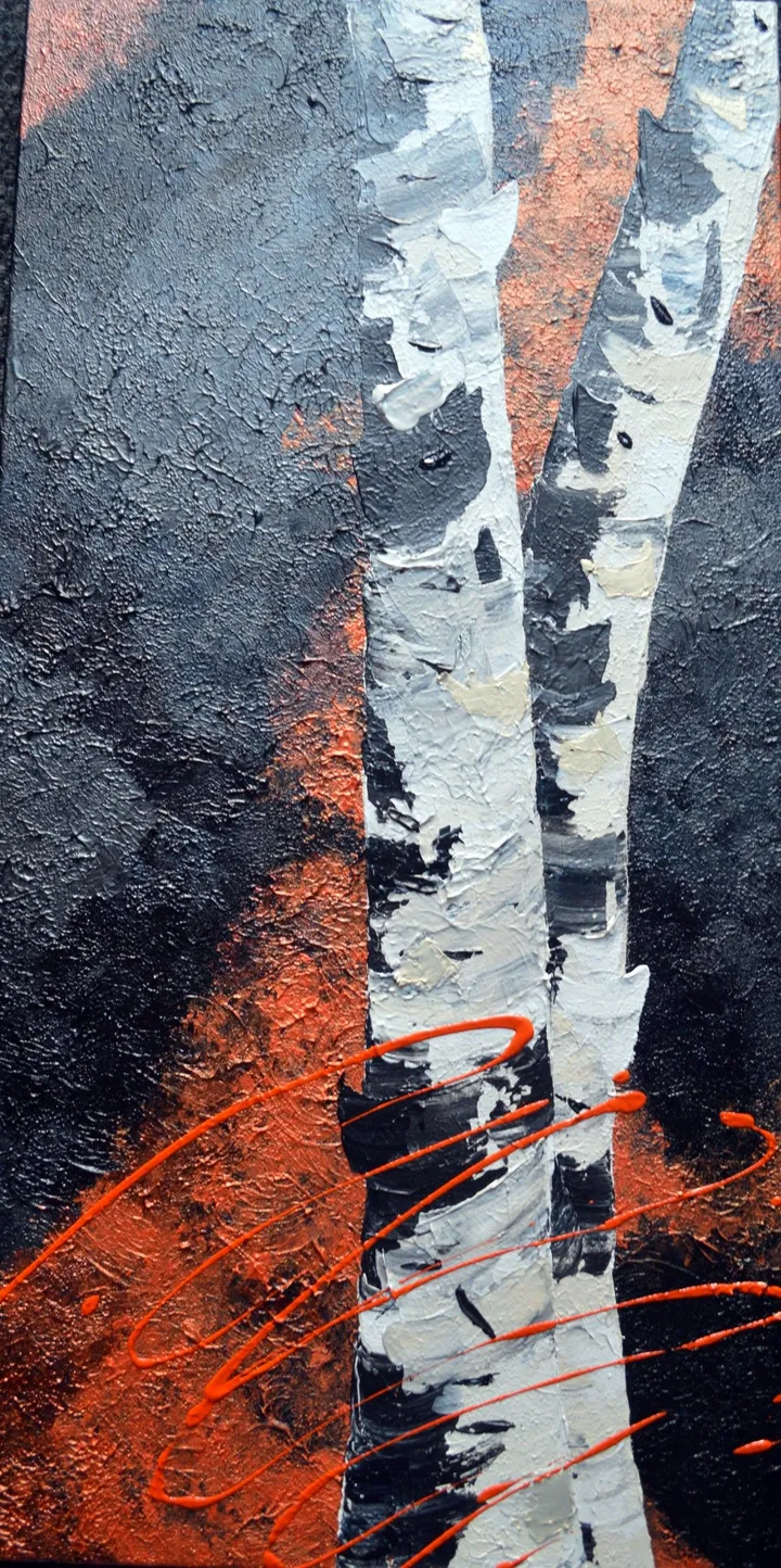 Luces de abedul, artwork by Manon Jobin