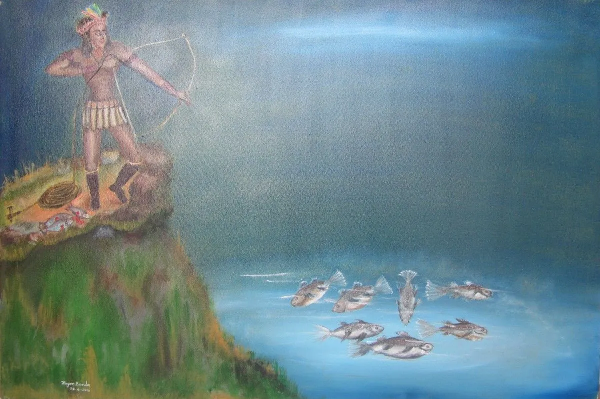 FISHING, œuvre de Jagan Mohan