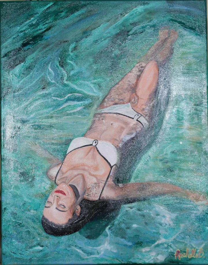 Je flotte, œuvre de Rachelle Beaudry
