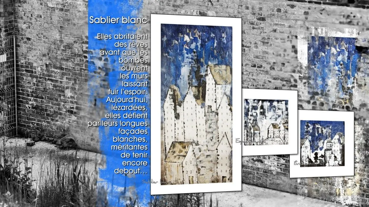 Sablier blanc, œuvre de Lise Tanguay