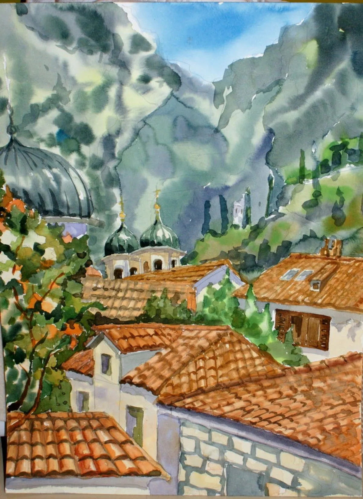 Roofs, artwork by Olga Strugovshikova