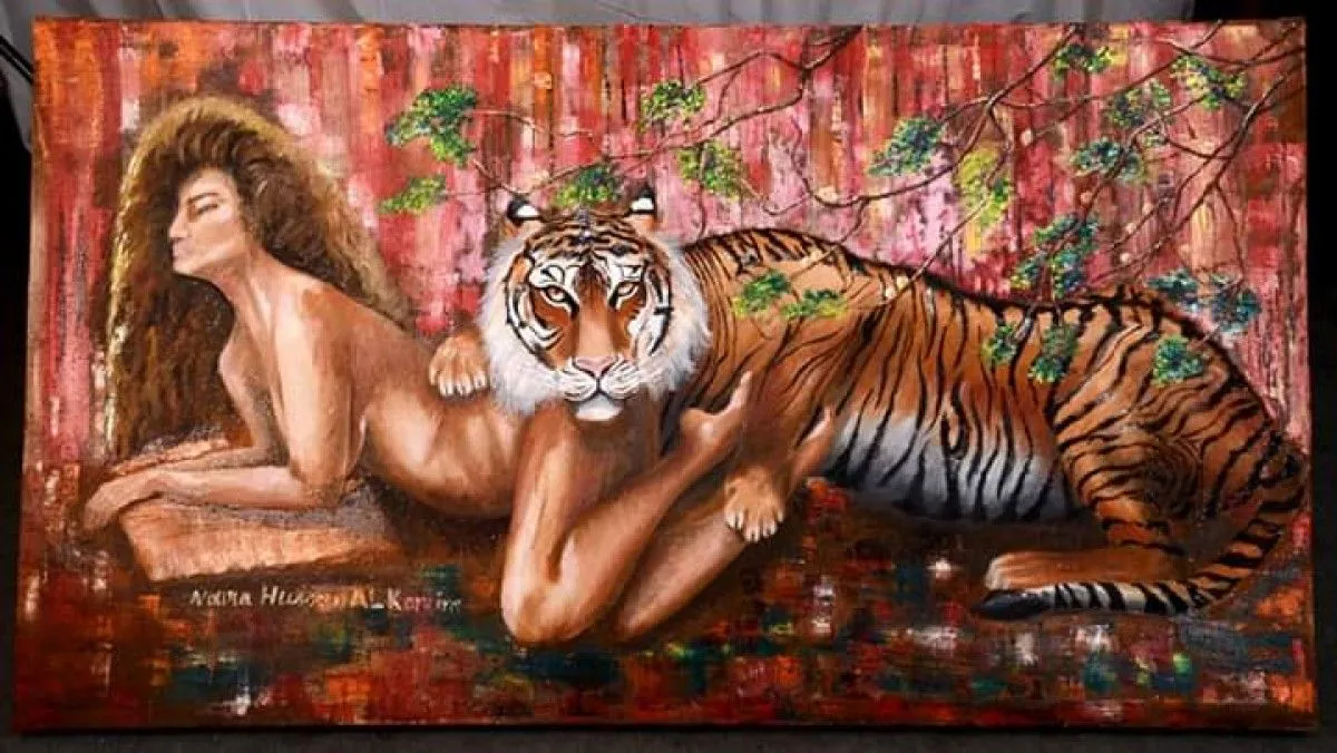 The Tiger and Eve, œuvre de Noura Hussein Abdelkareem