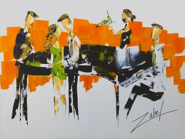 Chaude Mélodie 30X40 po, œuvre de Zabel Artiste Peintre