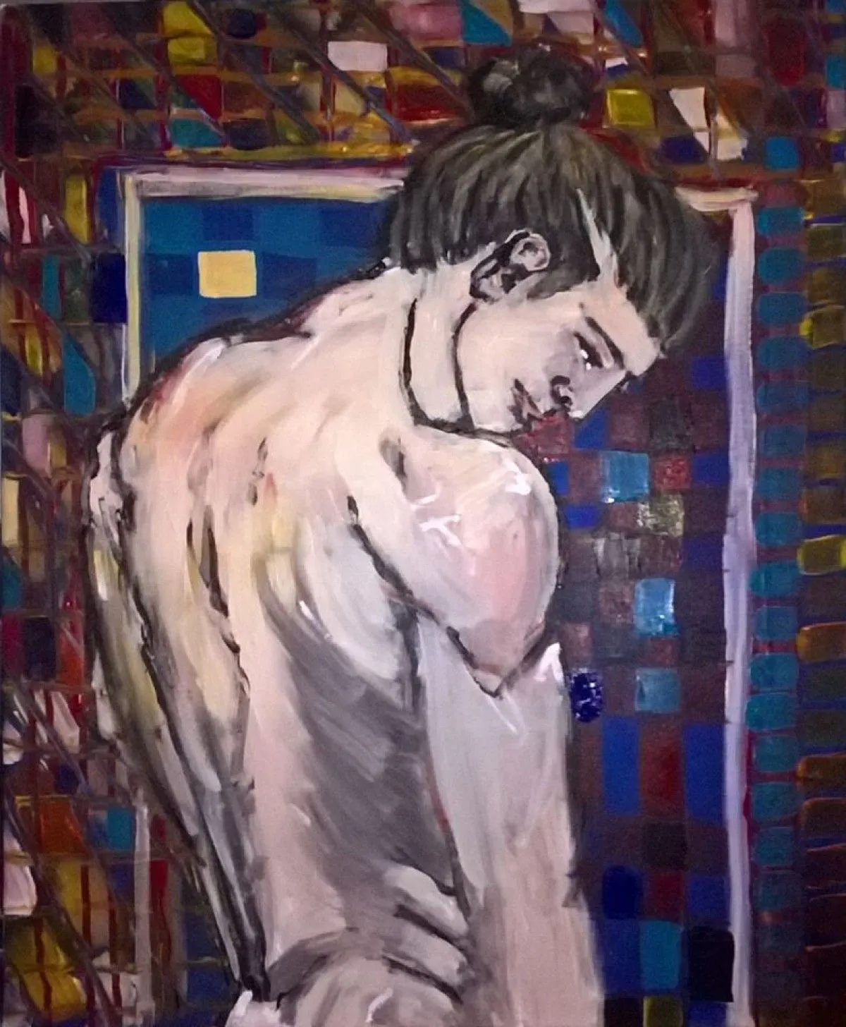 BOY WITH BUN, artwork by Eric James DUHAN