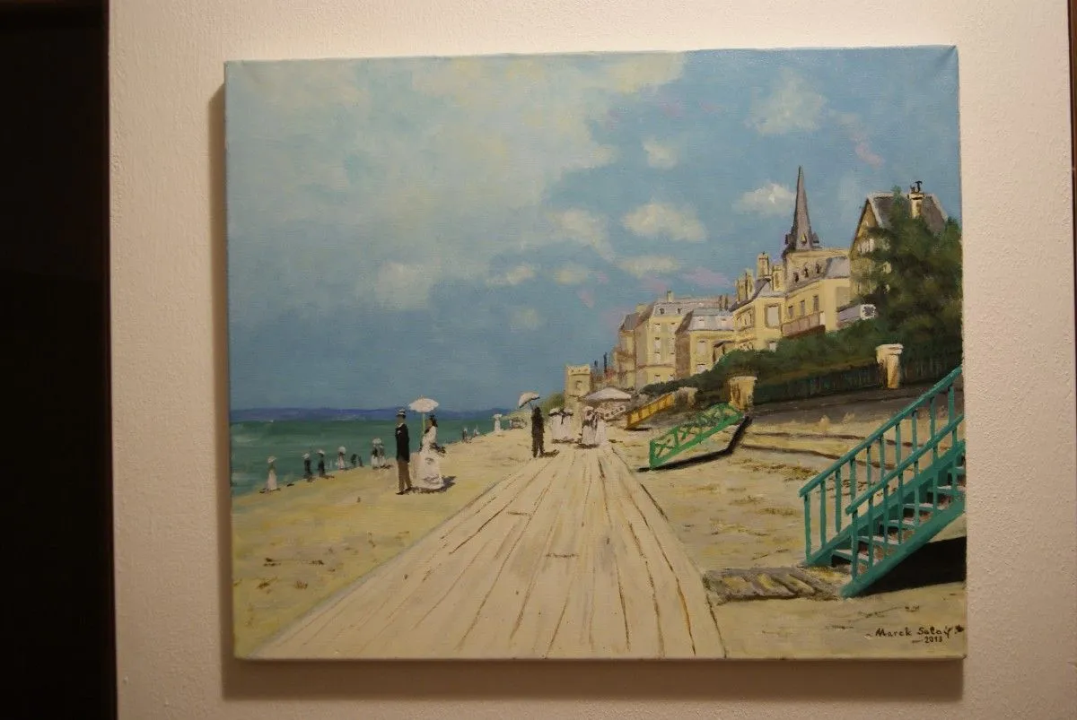 The beach at Trouille, artwork by Marek Salay