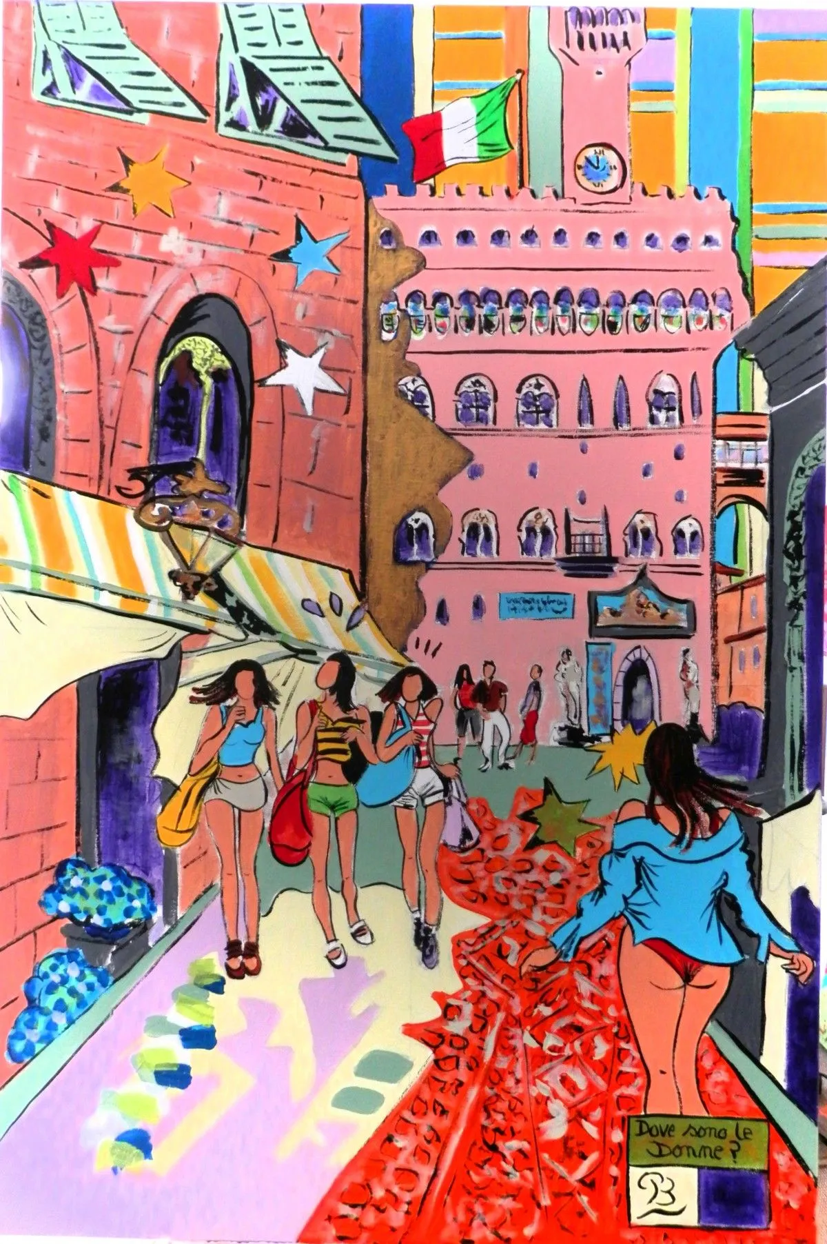 "Dove sono le donne?", artwork by Patrick Bergès