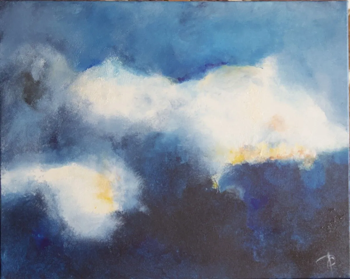 L'heure bleue 2, œuvre de Chine Pierre