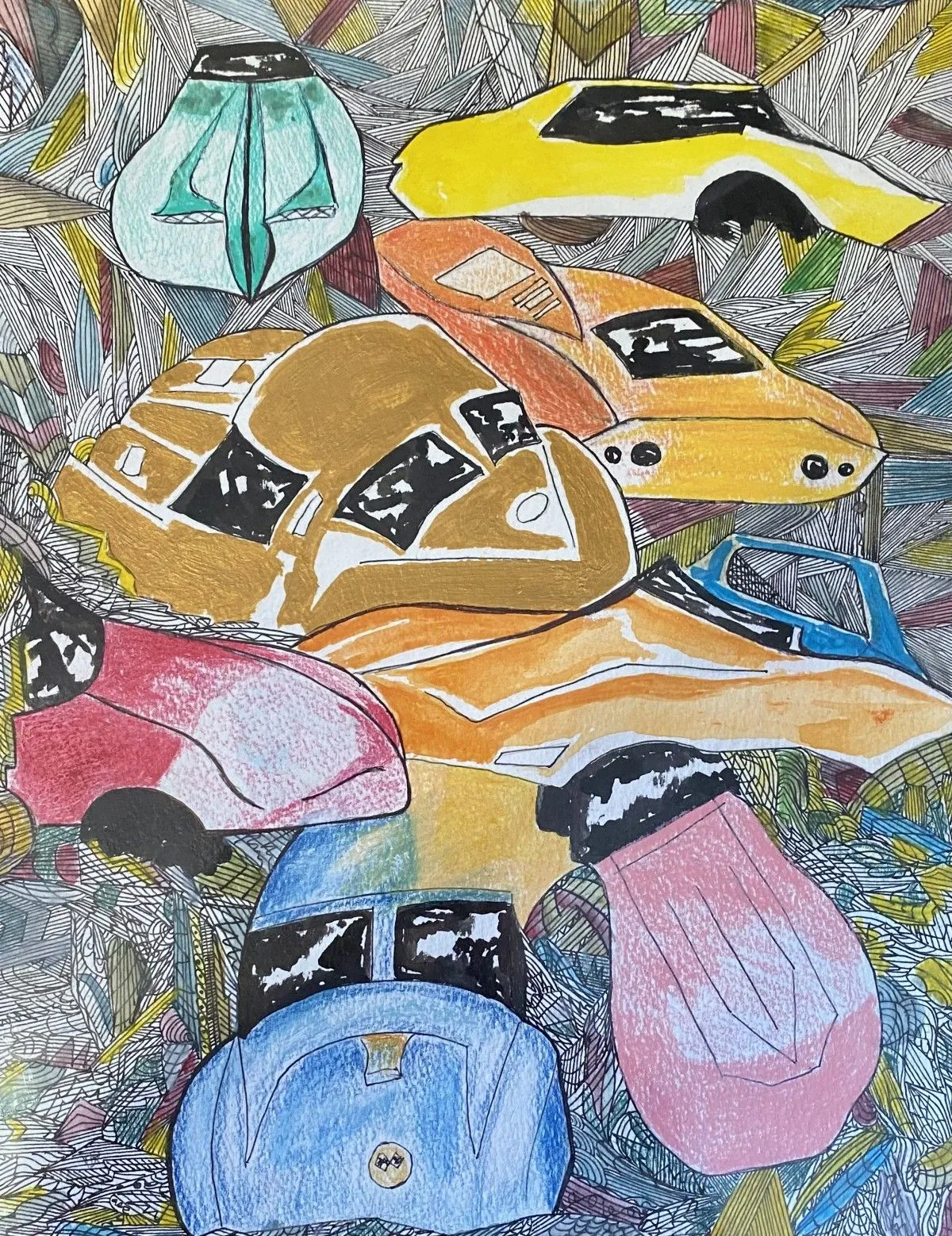 Corvettes, œuvre de Denis Roucau