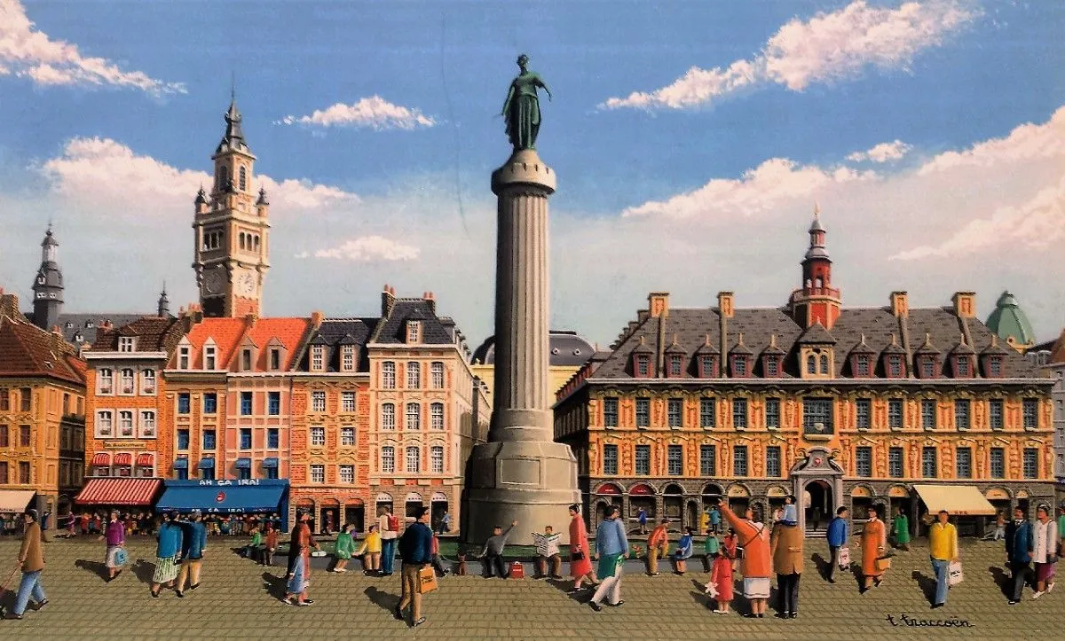 Lille, la grand place 2, artwork by Thierry Traccoën