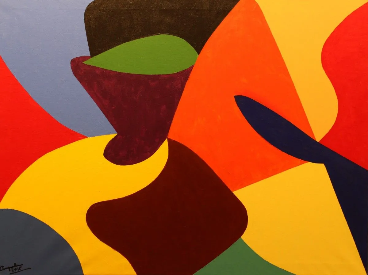 TOCADOPINTURA ACRILICA EN BASTIDOR DE MADERA, SOBRE SOPORTE DE TELA., artwork by JOSE MARIA PALACIN CALVO