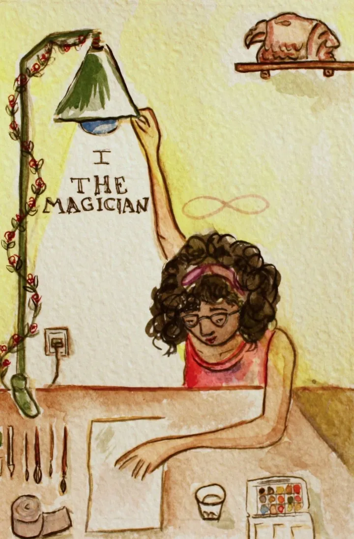 The magician, artwork by Odette Kougea