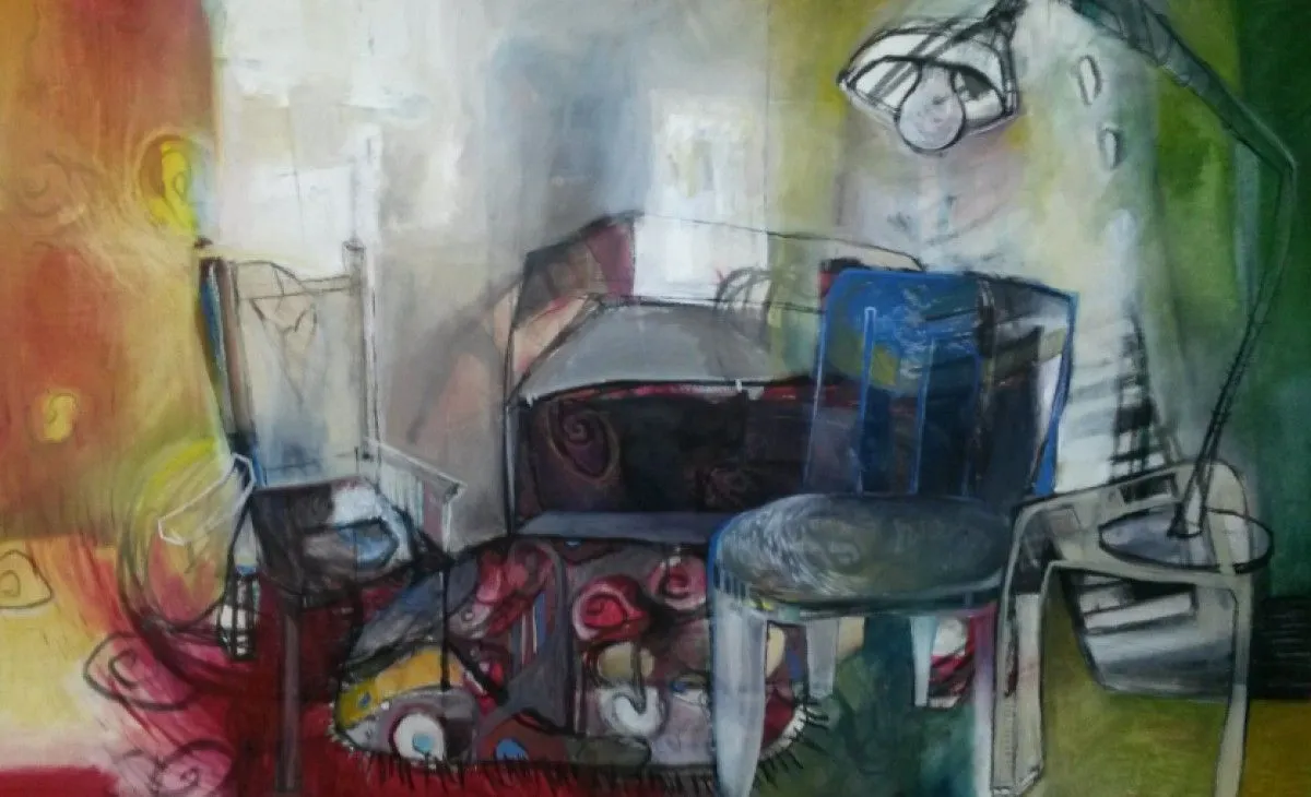 Living room, artwork by Danel Gravett