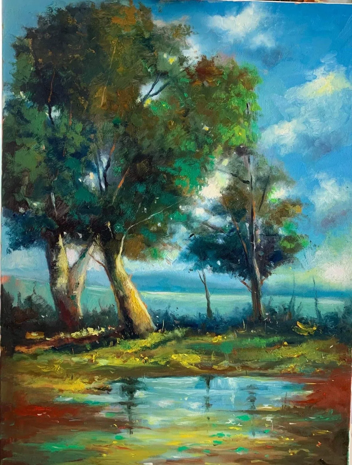 bleu azur, œuvre de mahmoud bekkara