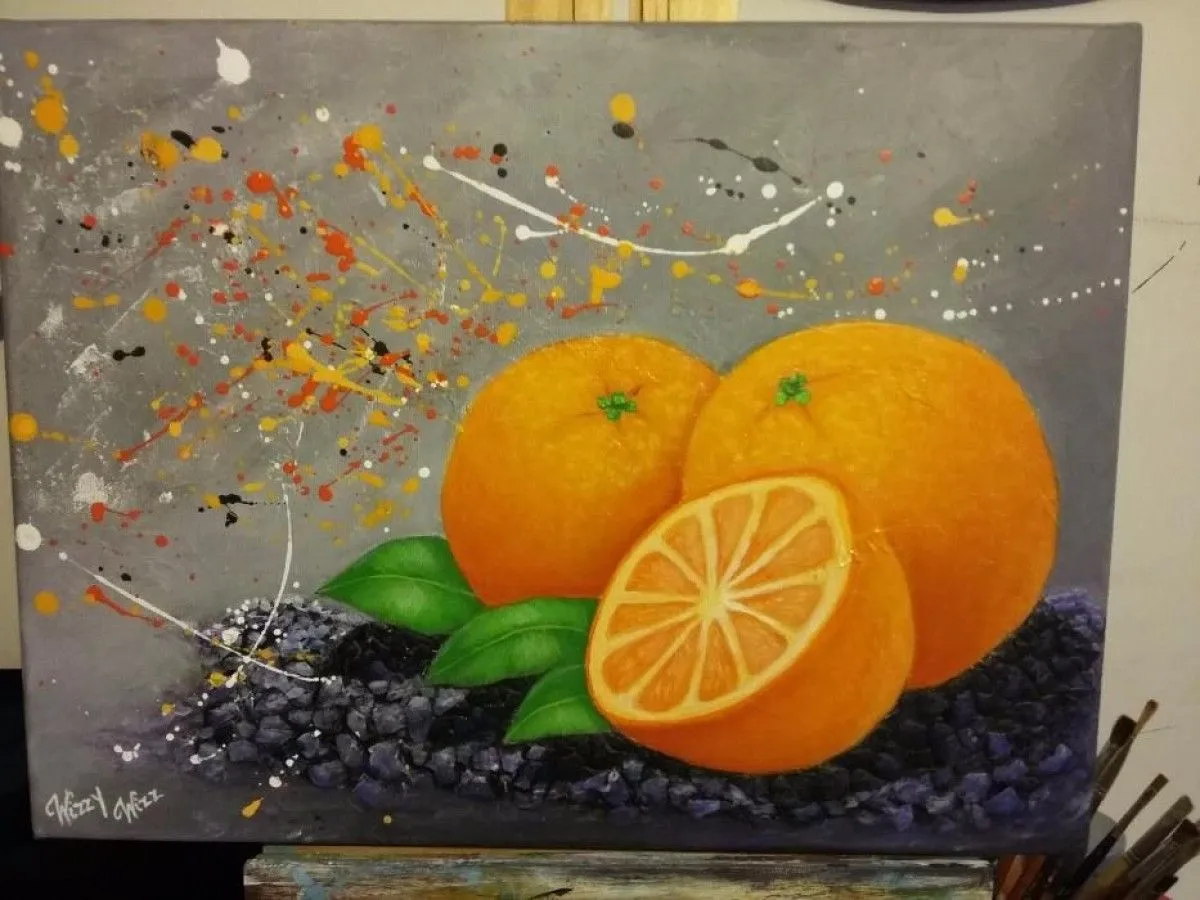 orange splash, artwork by ionica pavel