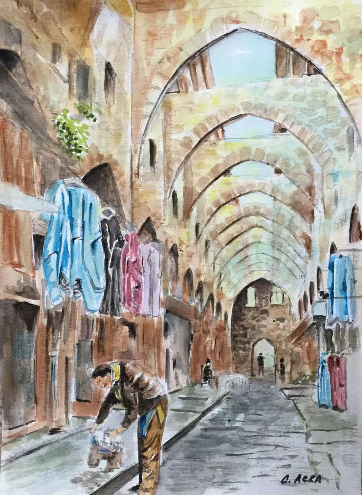 Old Souq, artwork by Colette Acra