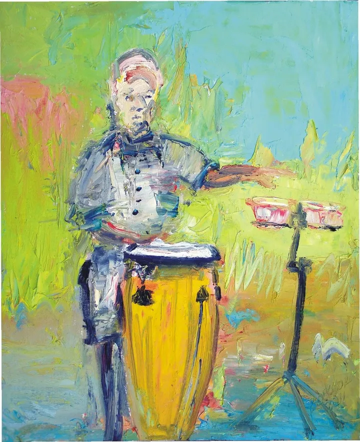 Drummer boy, artwork by Akpan Usoroh