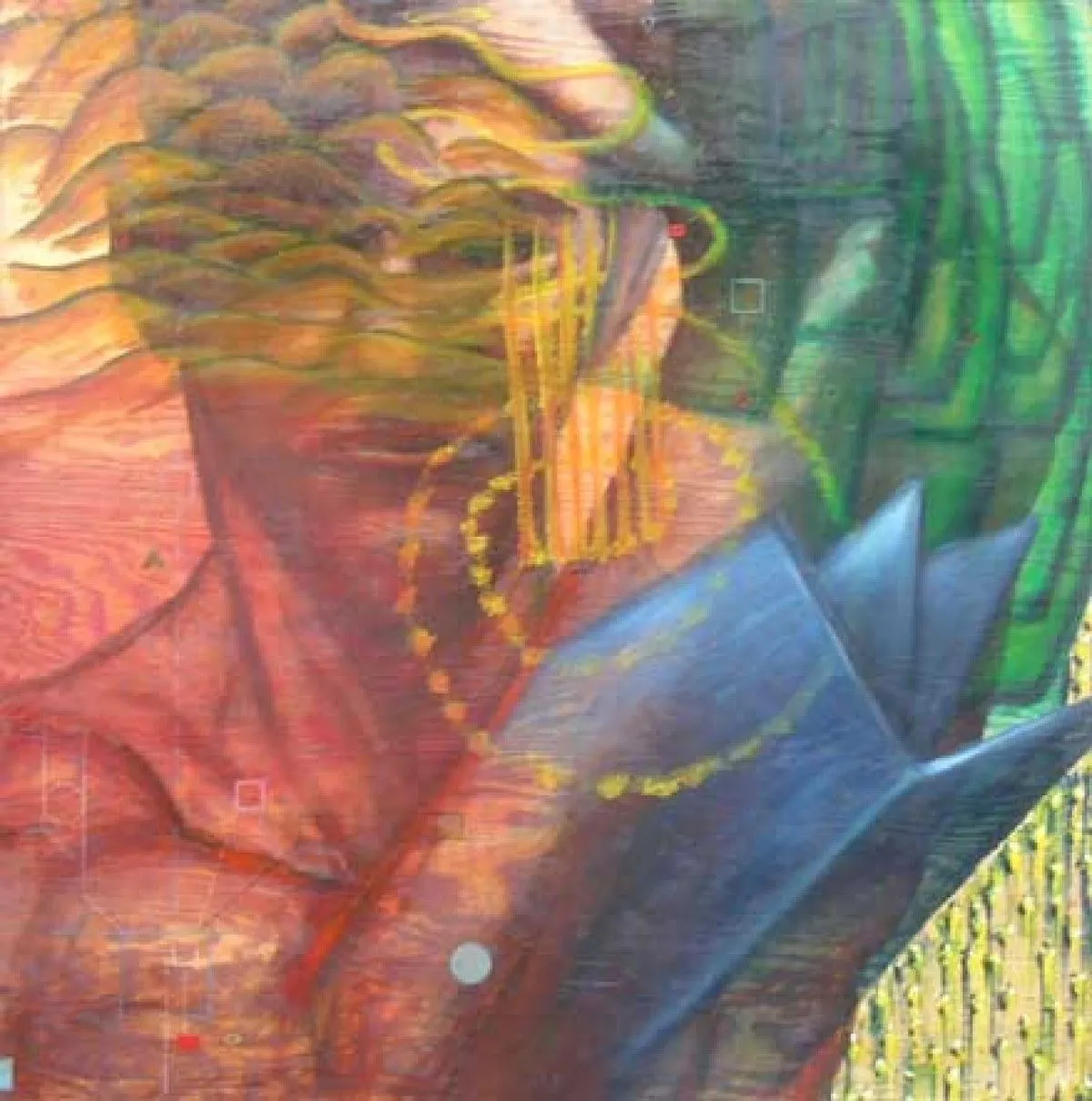 Auto-portrait sur contreplaqué, artwork by Mario Bérubé