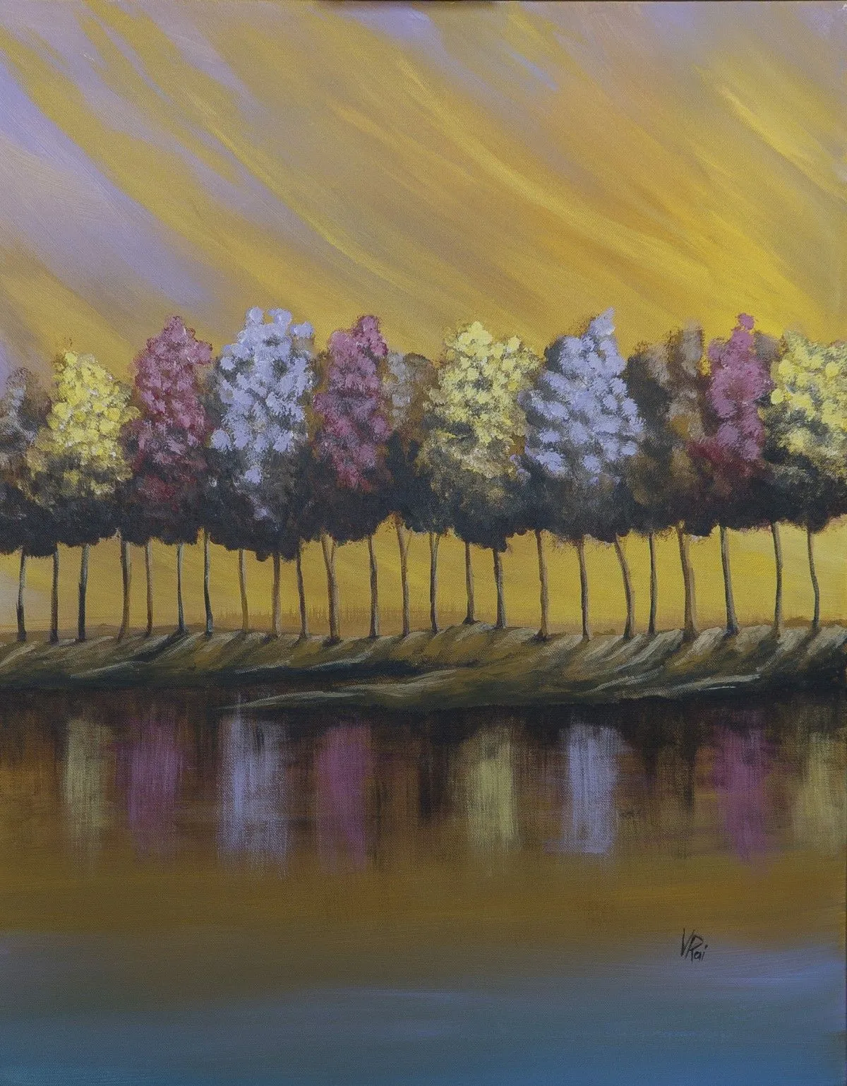 Spring Trees, œuvre de Venu Rai