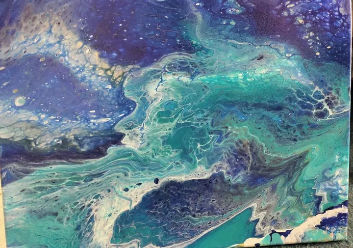 Océan de bleu, artwork by Alexandra Guillon