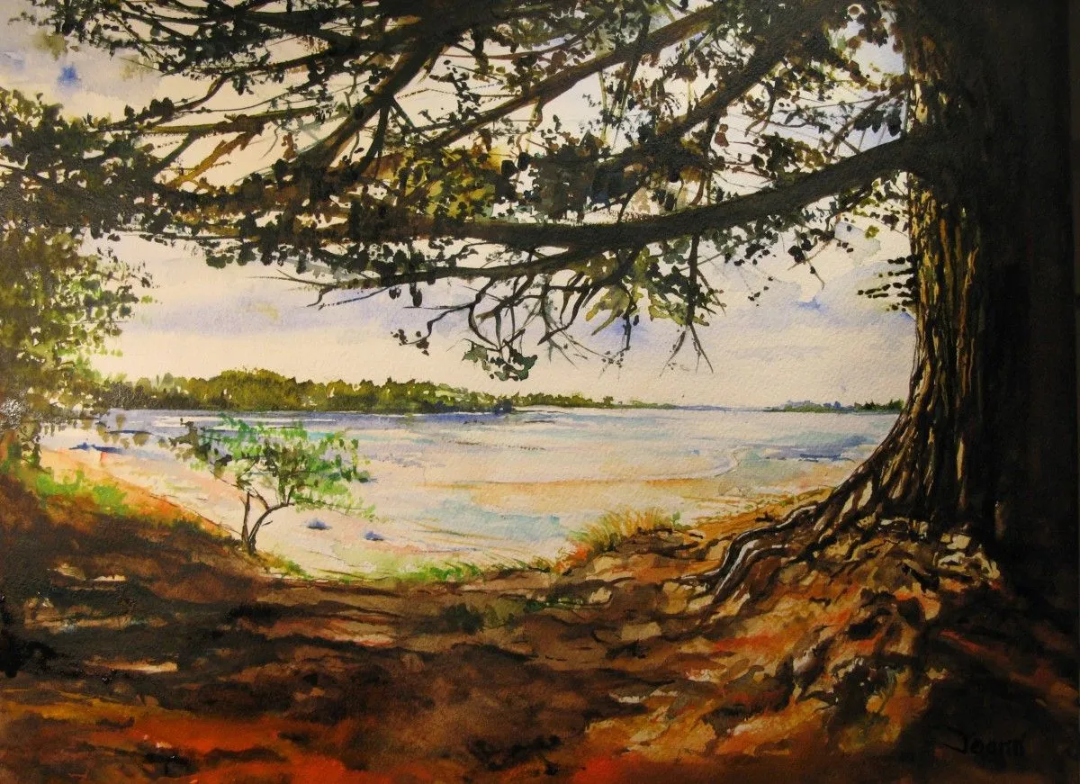 Golfe du morbihan, artwork by Aquarelliste Jeano