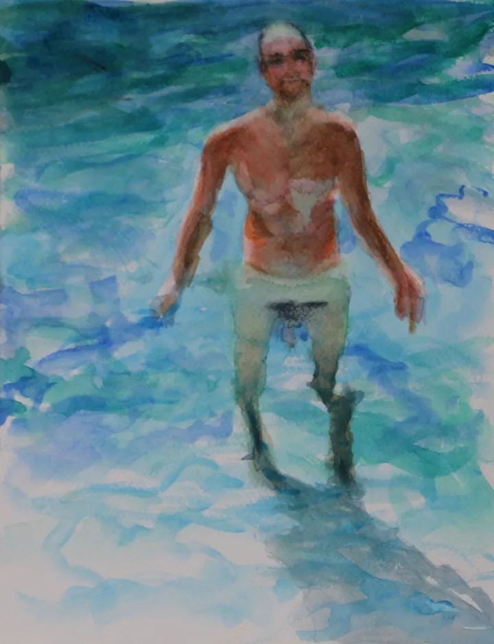 Self-portrait, artwork by Dmitry Semenkov