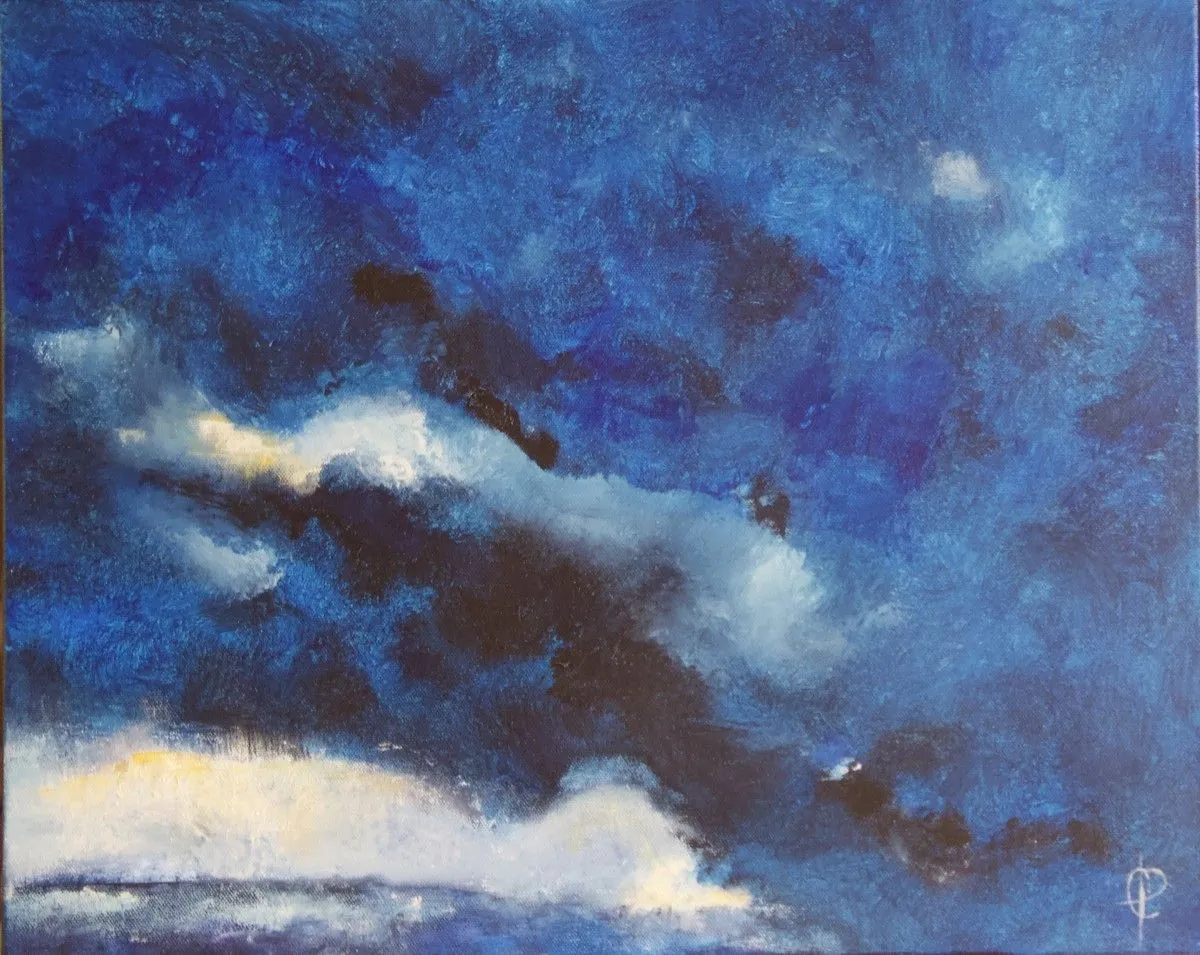 L'heure bleue 1, œuvre de Chine Pierre