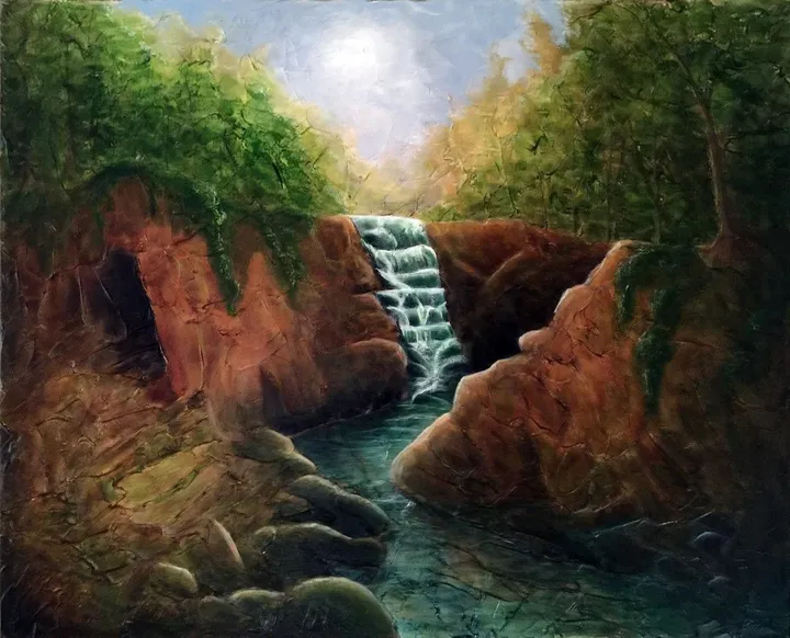 Hidden Cave, œuvre de KJ Burk
