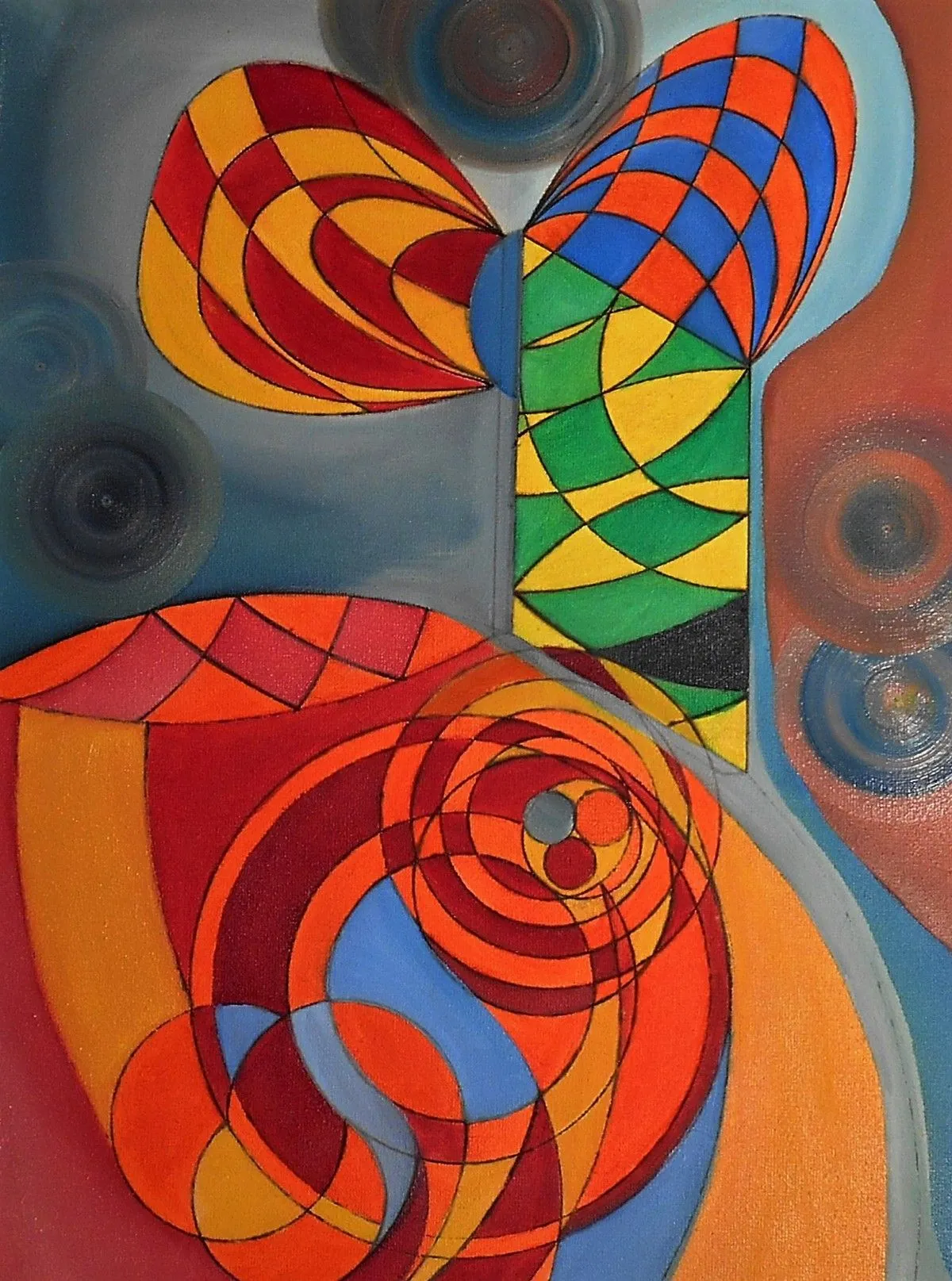 oil "Verbindende Strenge", œuvre de Hansjörg Hermann