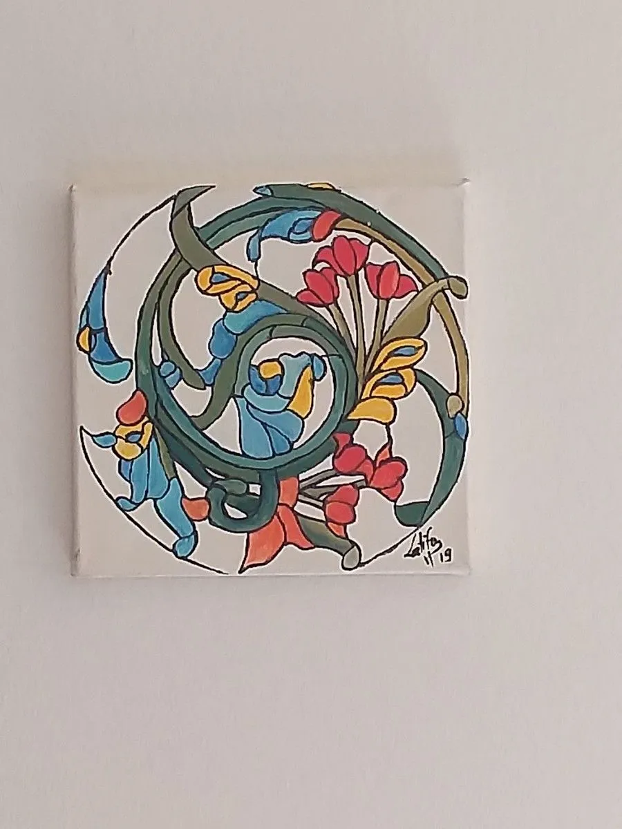 Vitrail 1, œuvre de Latifa El hachem