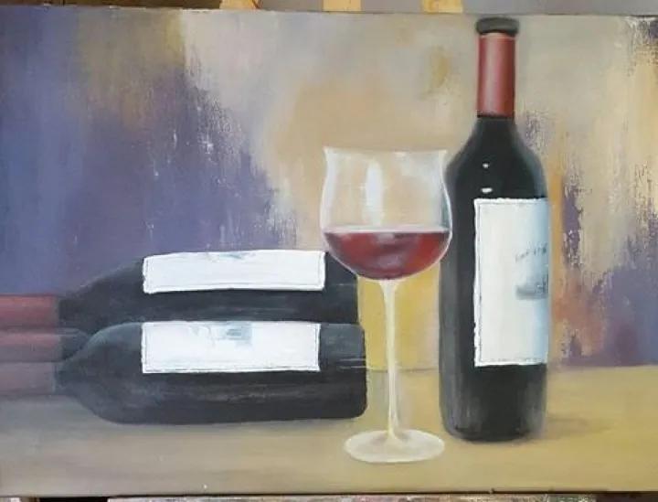 wine, artwork by kamila nabi