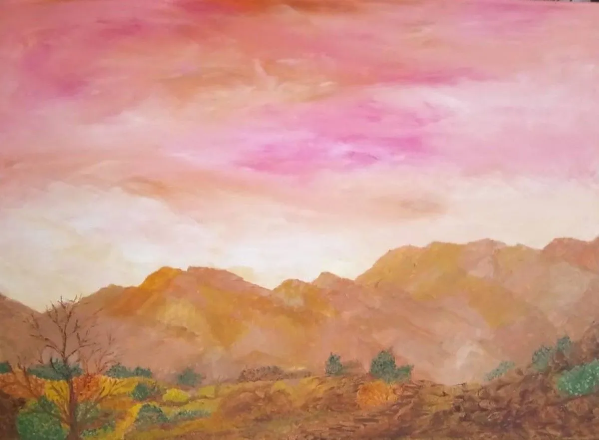 Paysage désertique, œuvre de Viviane RINCK