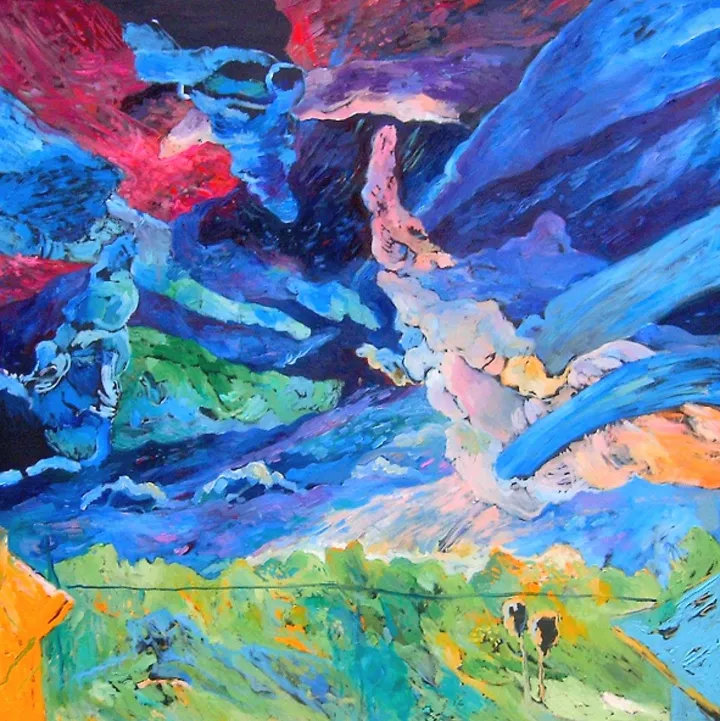 Internet cable in the storm, artwork by Dragos Botezat
