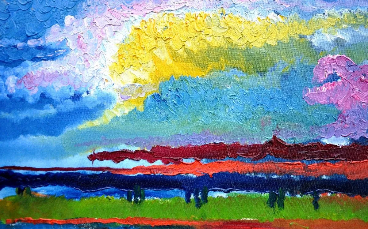 Yellow cloud, artwork by Olga Bezhina