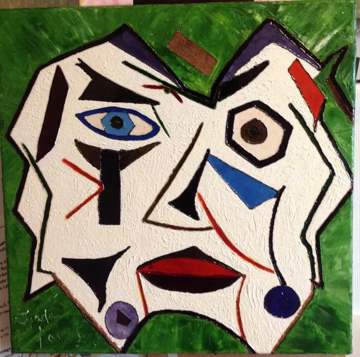 88- Le visage aux milles expressions, œuvre de Lynda Hamel