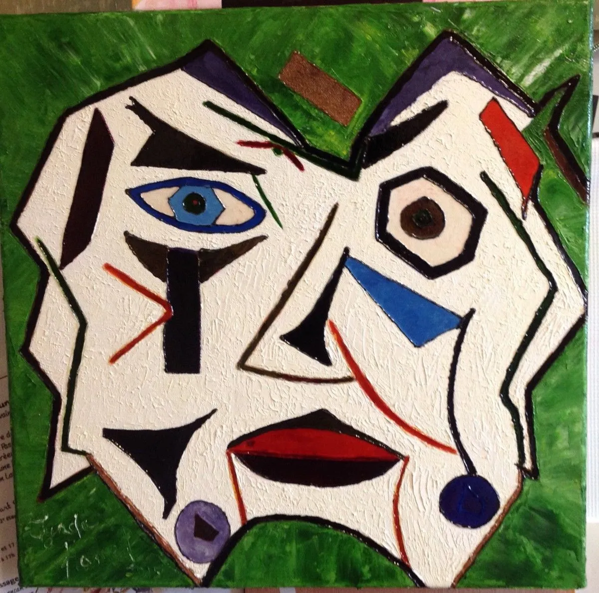 88- Le visage aux milles expressions, artwork by Lynda Hamel